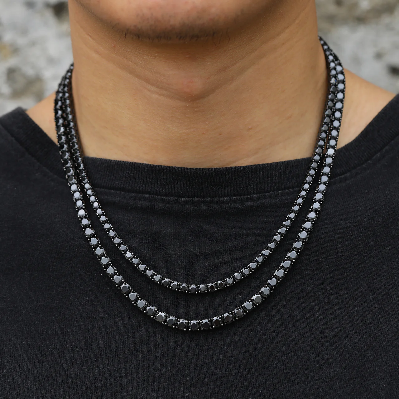Black Moissanite Tennis Chain - Image 4