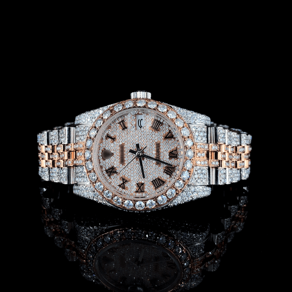 Fully Iced Out Automatic Moissanite Watch For Women