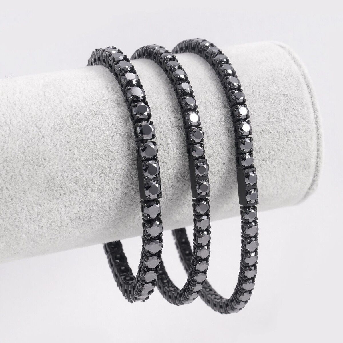 black moissanite tennis bracelet - size