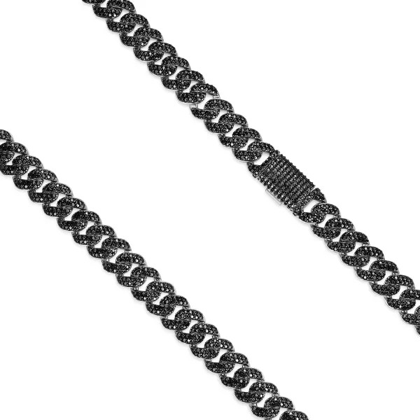 10mm Black moissanite cuban link chain - Image 3