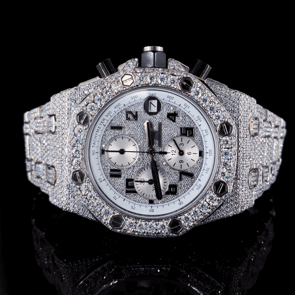 Stylish Moissanite Diamond Wrist Watch For Men