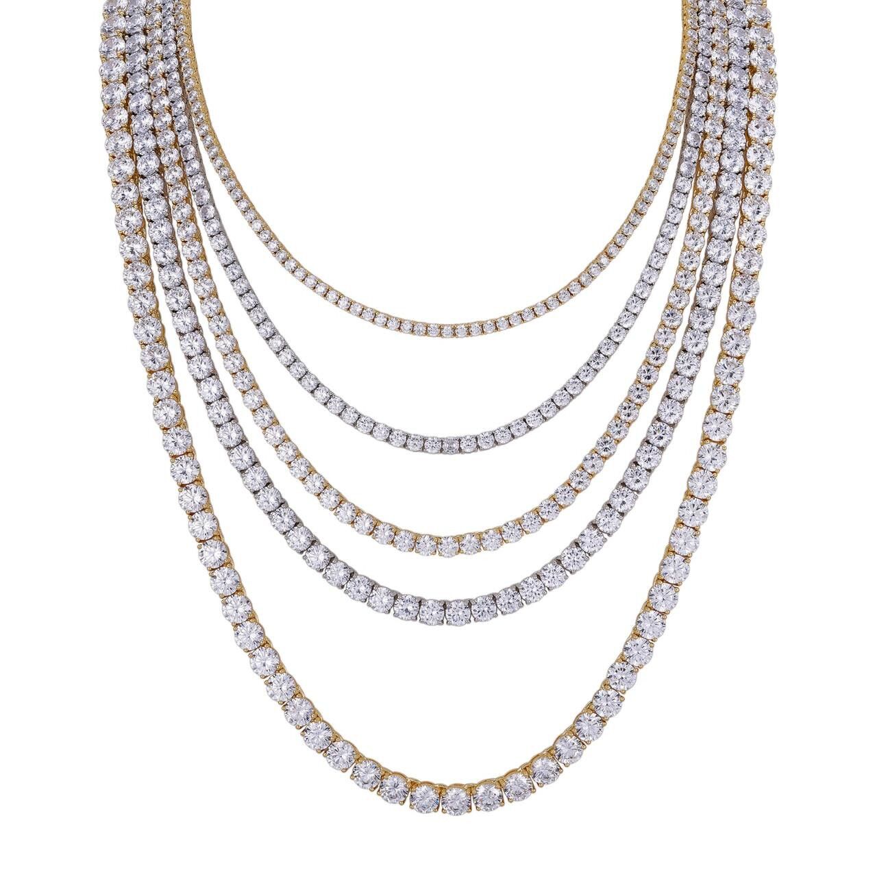 Moissanite Tennis Chain wit colours