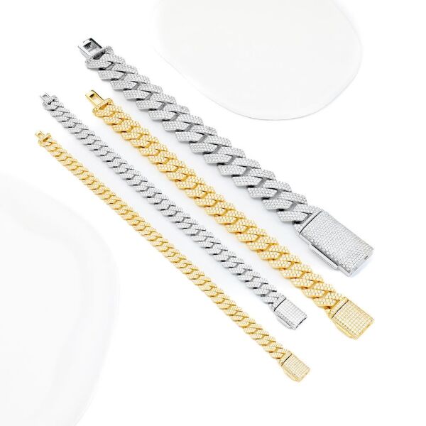 moissanite cuban link bracelets