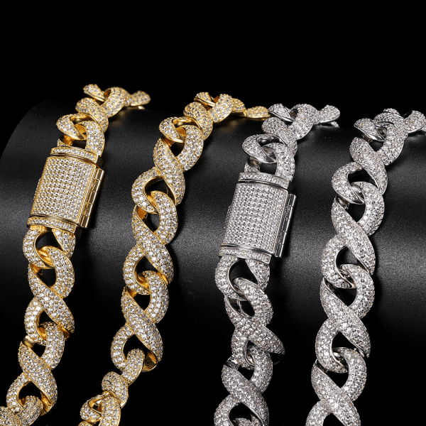 16mm moissanite infinity link chain (3)