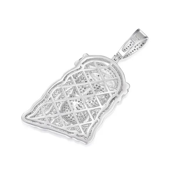 Green Cross Jesus Pendant – High Quality VVS Moissanite