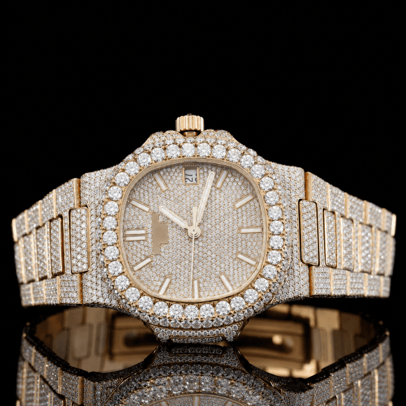 Awesome VVS Bust Down Automatic Moissanite Watch - Rose Gold
